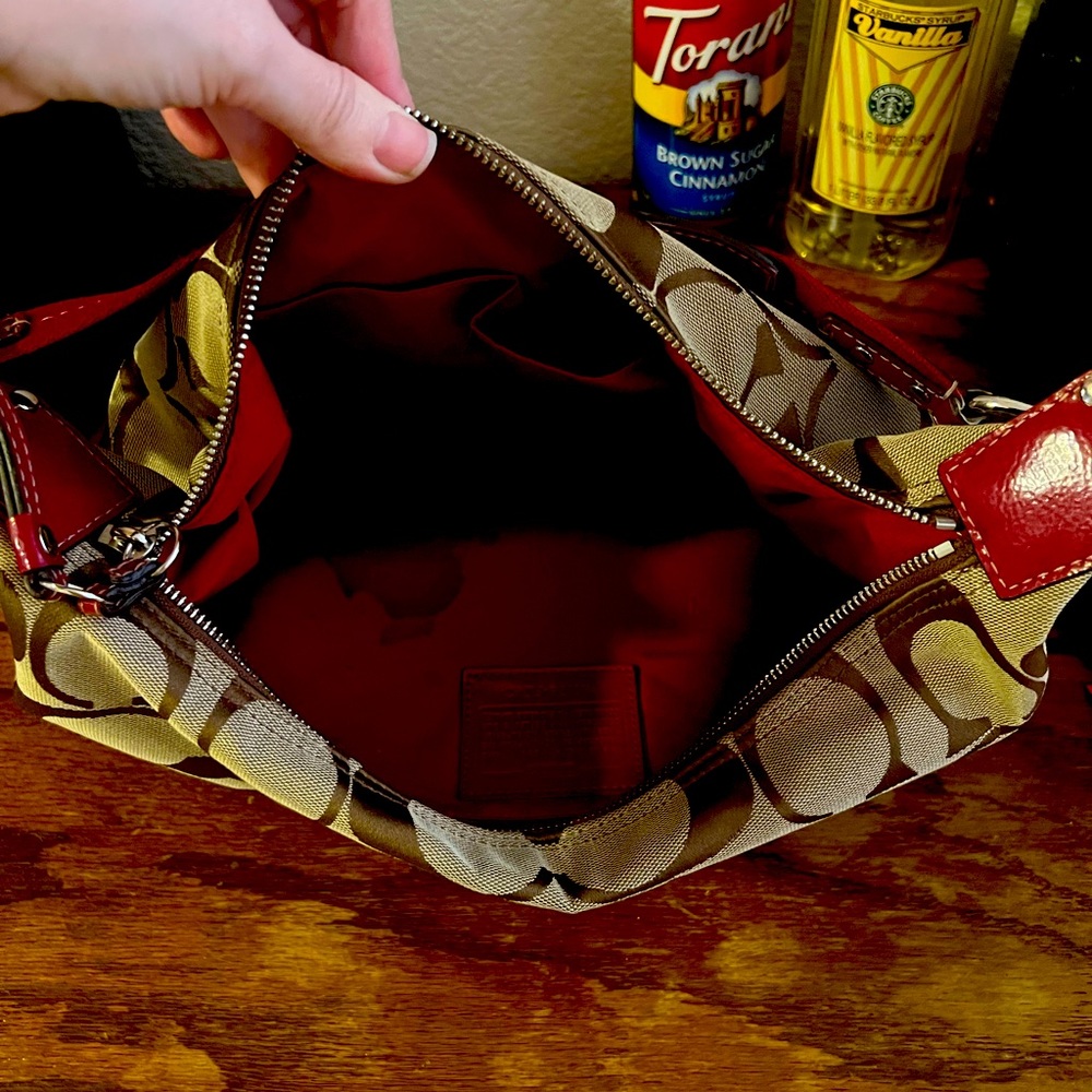 Red coach bag